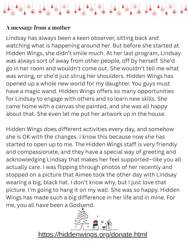 A Message from a mother