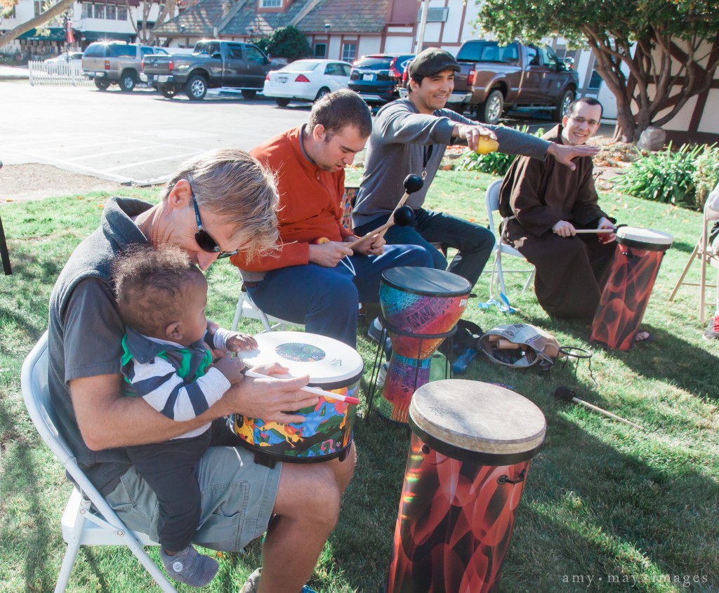People playing drums