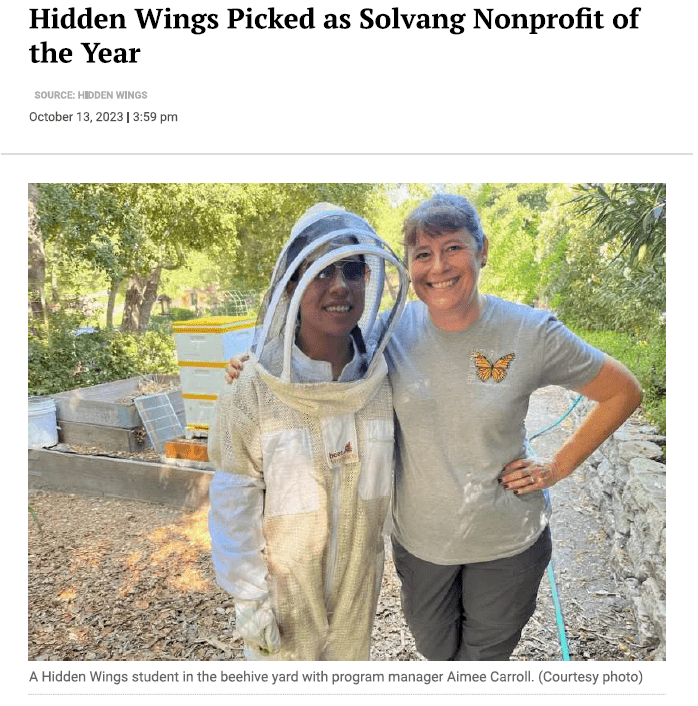 Picture of Hidden Wings program manager and student