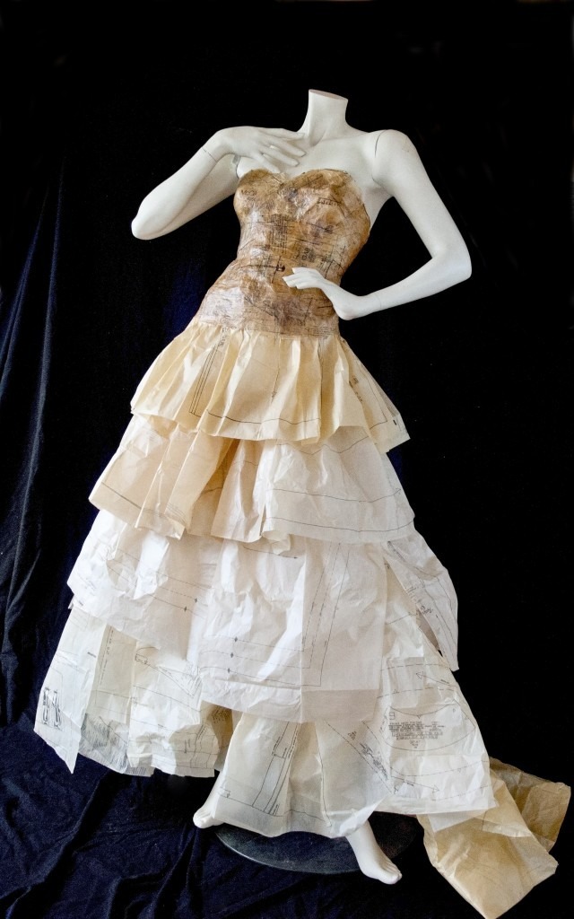 Vintage Pattern Paper Dress